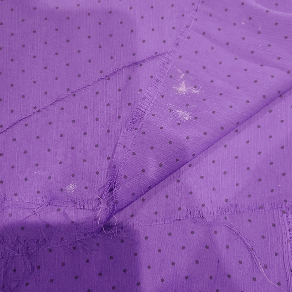 Sheer purple black polka dot fabric - Picture 3 of 3